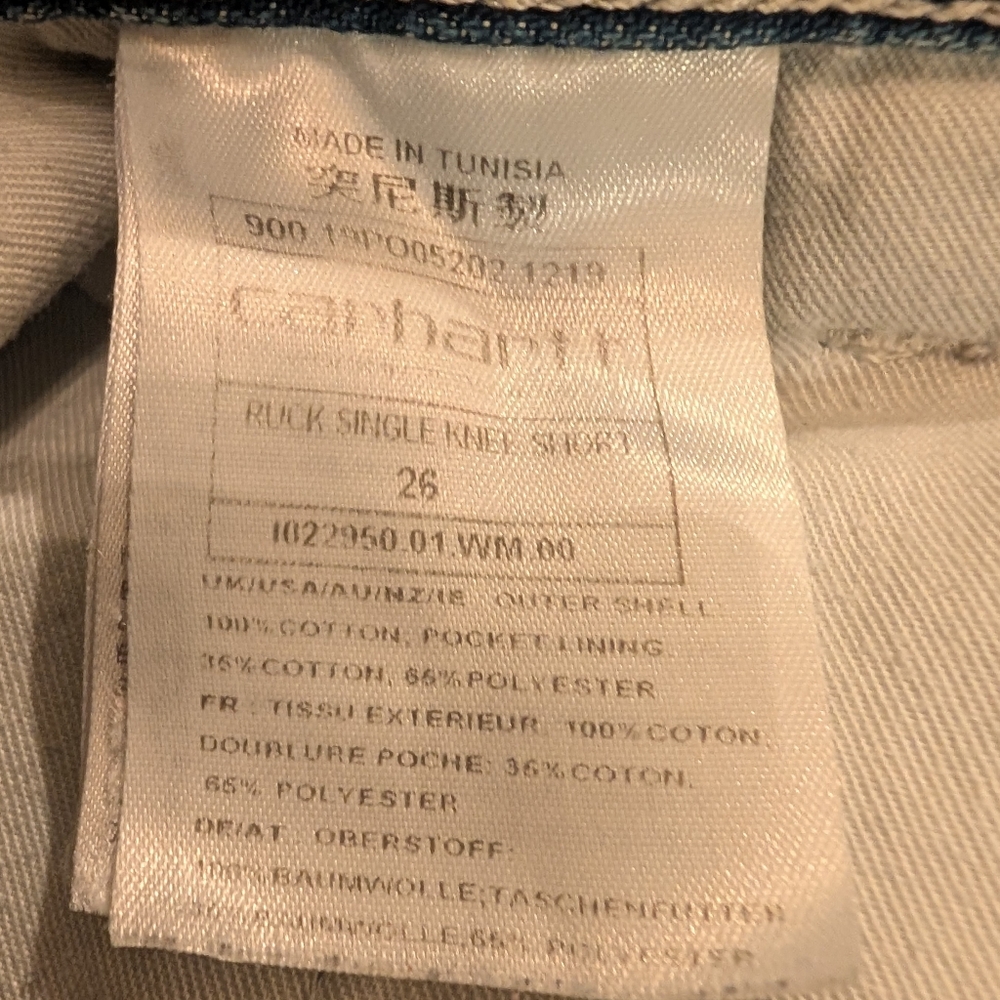 Carhartt WIP Denim Cutoff Shorts, Size 26 - Picture 6 of 10